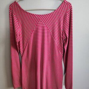 Lole Long Sleeve Lightweight Striped Dress Cotton/Poly Blend Size Small